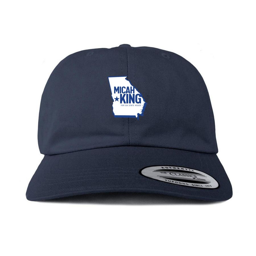 Printed Classic Baseball Cap - Navy Front