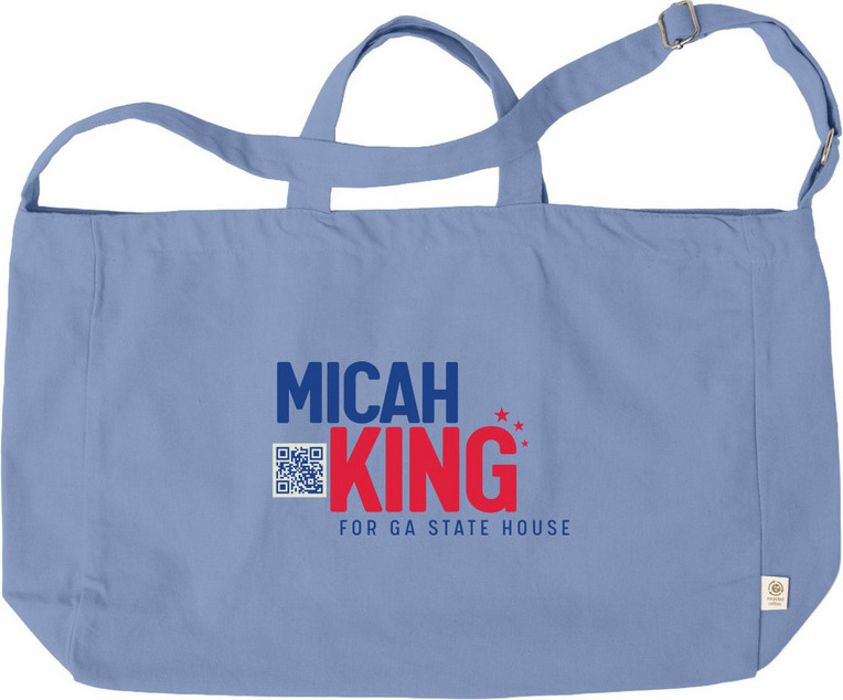 Micah King Tote Bag in Elemental Blue